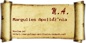 Margulies Apollónia névjegykártya